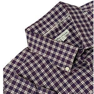 Peter Millar XL Mens Plaid‎ Check Button Down Long Sleeve Shirt